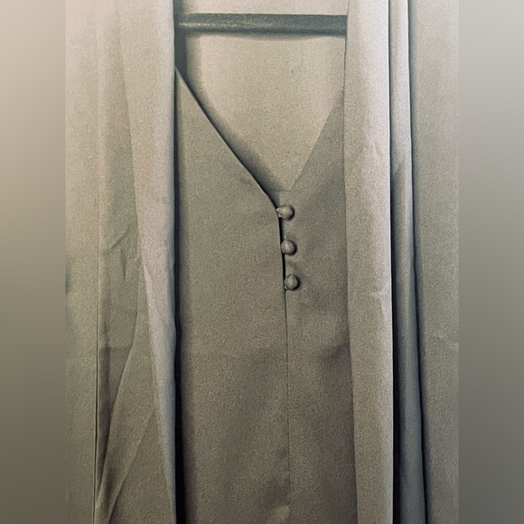 Ann Taylor Opaque Black Tie Neck Shirt sz med - Picture 5 of 5